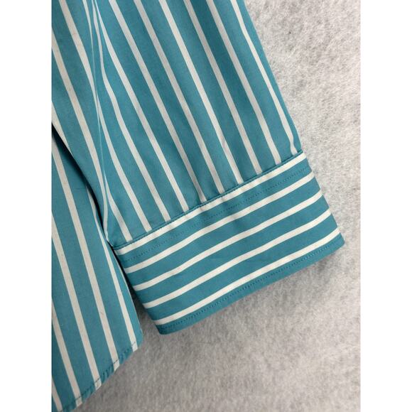 Lauren Ralph Lauren Size 2X Button Up Shirt Stripe Long Sleeve Preppy Classic - Picture 6 of 7